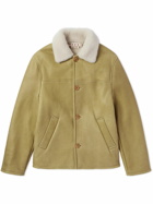 Marni - Cloudy Shearling-Lined Leather Jacket - Neutrals