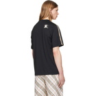 Burberry Black Check Trim Jersey T-shirt