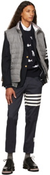 Thom Browne Navy 4-Bar Unconstructed Classic Sport Blazer