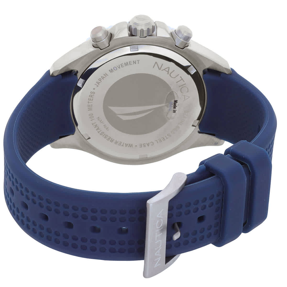 Nautica Orologio Casual Finn World NAPFWS302 – Cassa 45 Mm In Plastica Tide, Quadrante Blu, Cinturino In Fibra PU, Impermeabile 50m