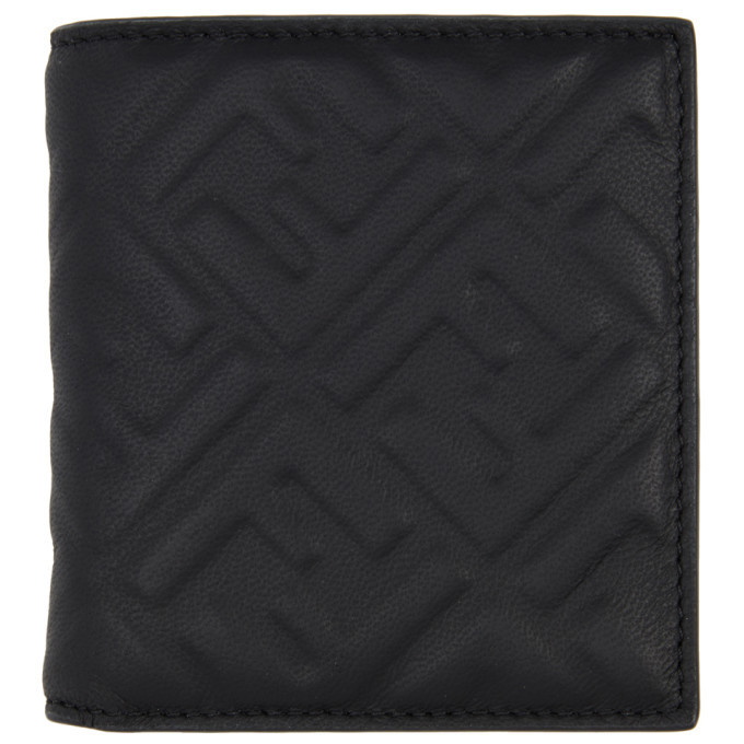 Photo: Fendi Black Forever Fendi Embossed Bifold Wallet