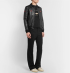 Saint Laurent - Printed Cotton-Jersey T-Shirt - Men - Black