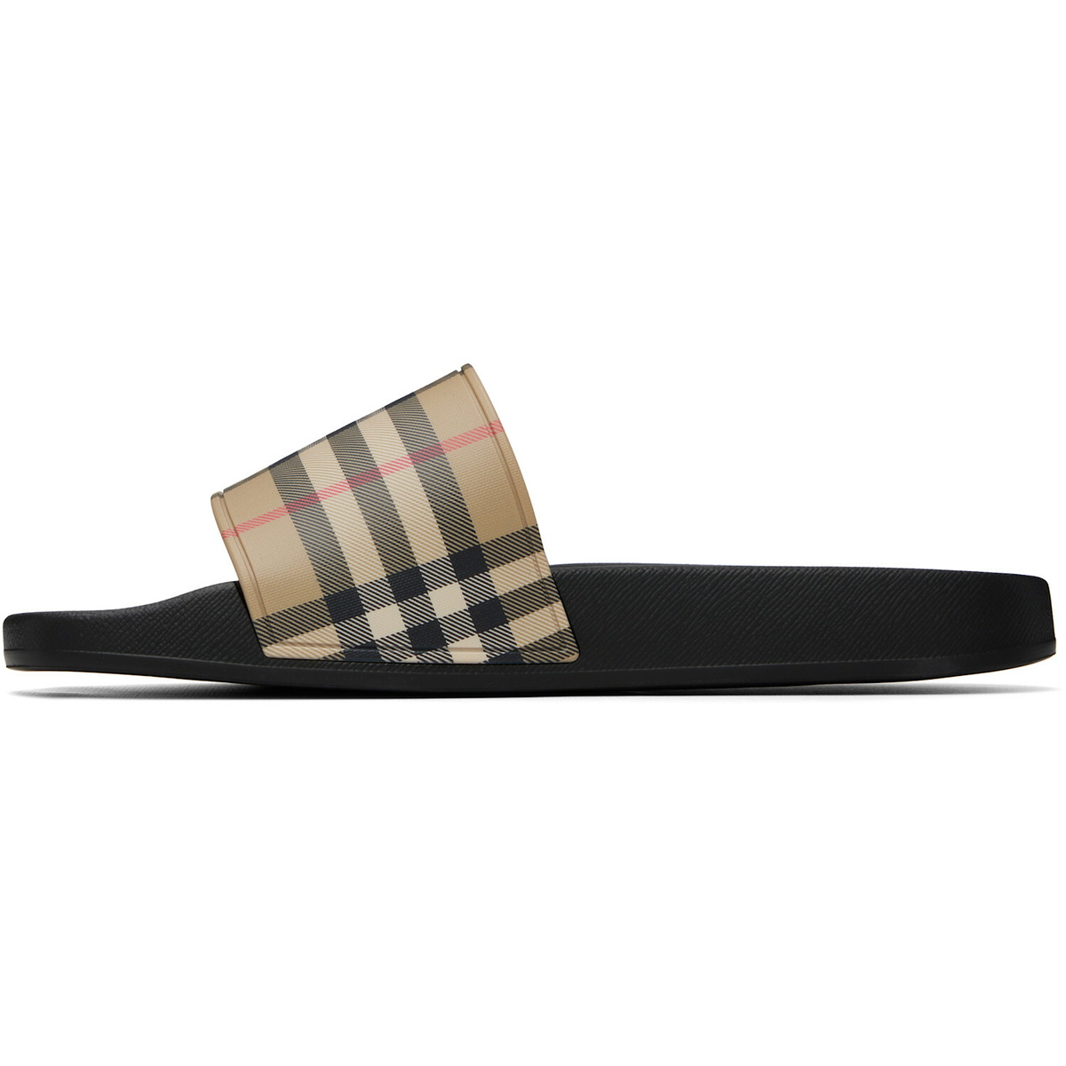 Burberry Beige Check Slides