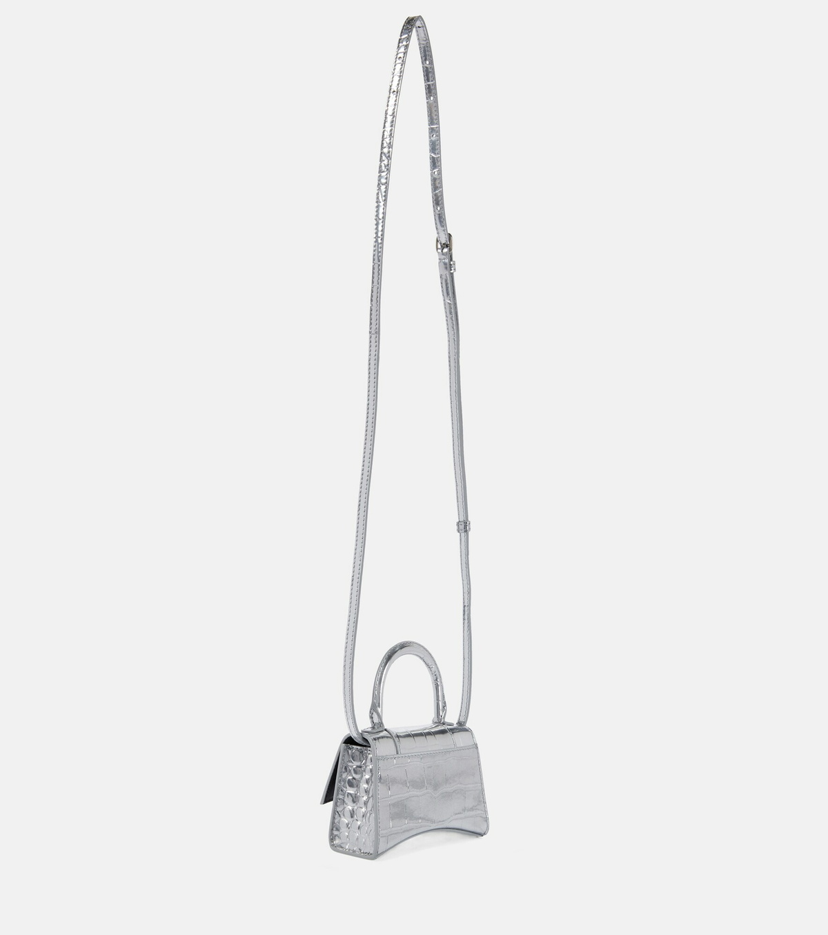国内配送【BALENCIAGA】Hourglass ミニレザークロスボディバッグ Hourglass Mini leather crossbody bag in black - Balenciaga
