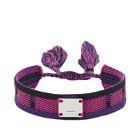 Acne Studios Amika Face Friendship Bracelet in Fuchsia Pink