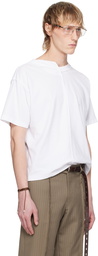 HODAKOVA White Asymmetric Split T-Shirt