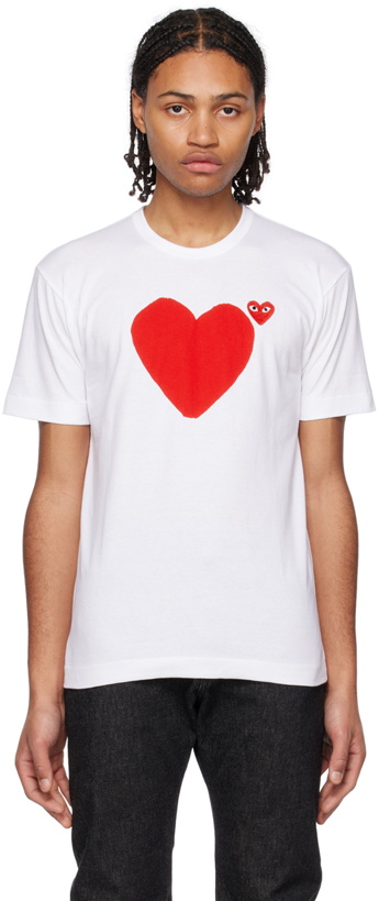 Photo: COMME des GARÇONS PLAY White Hearts T-Shirt