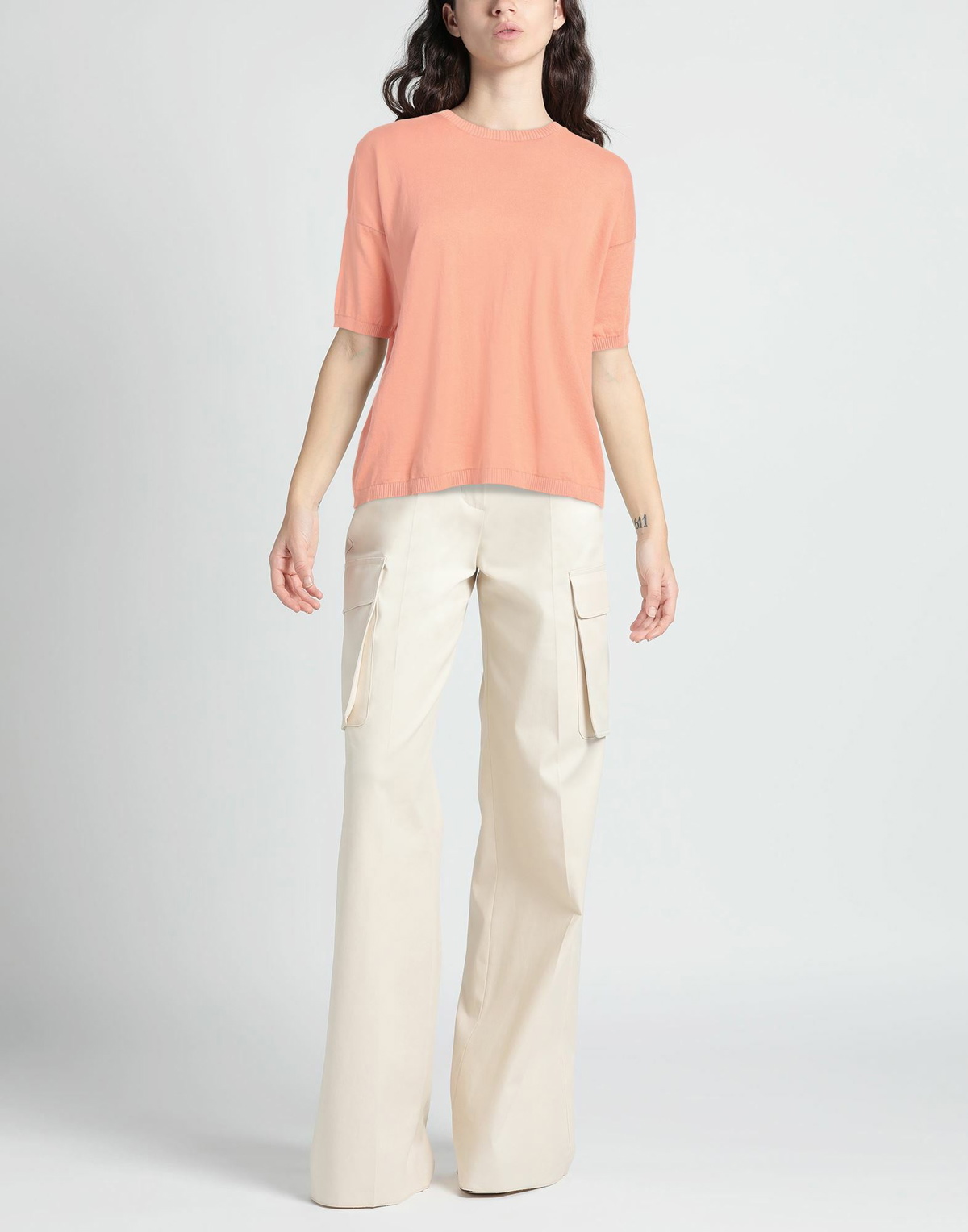 Crossley Womens Sweater in Salmon pink