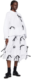 Renaissance Renaissance White Poppy Midi Skirt