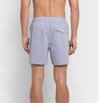 Polo Ralph Lauren - Traveler Mid-Length Striped Seersucker Swim Shorts - Blue