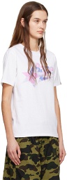 BAPE White & Purple Liquid Camo 'BAPE STA' T-Shirt