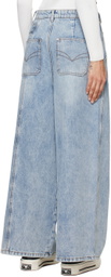 Feng Chen Wang Blue Asymmetric Jeans