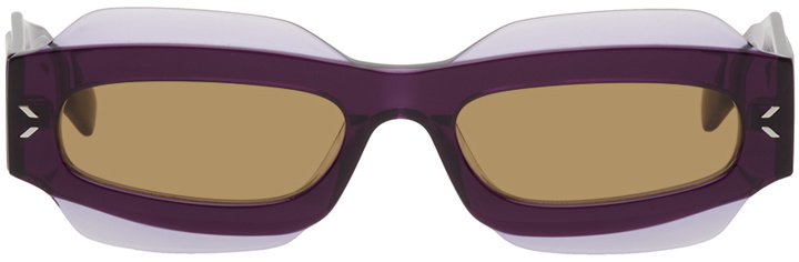 Photo: MCQ Purple Rectangular Sunglasses