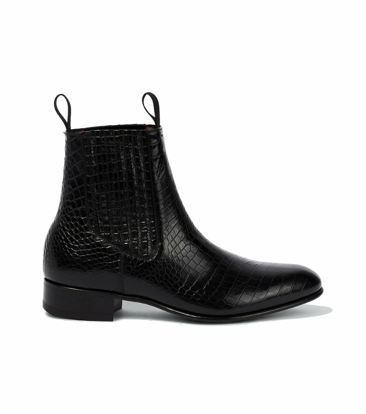 Photo: Tom Ford - Croc-effect Chelsea boots