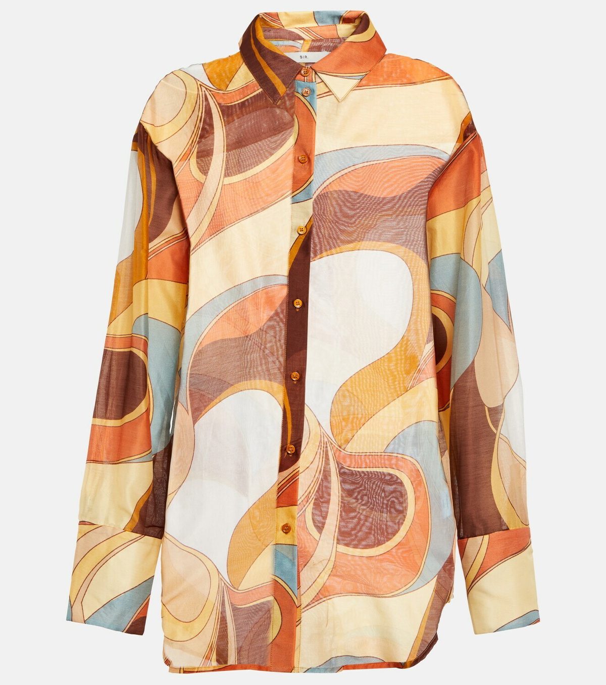 SIR - Printed cotton and silk shirt