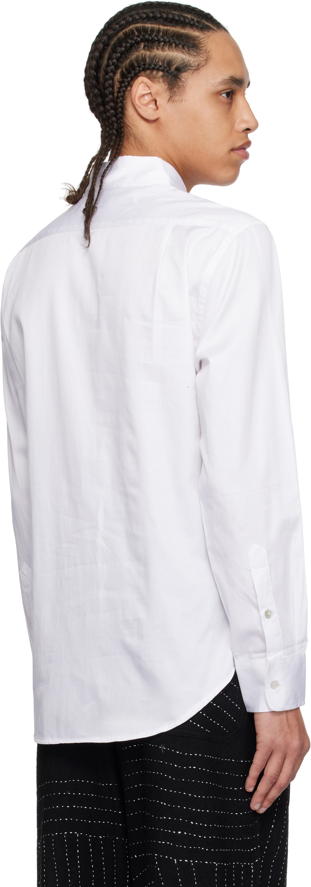 Glass Cypress White Little Boy Cutout Tailored Shirt