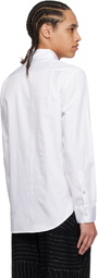 Glass Cypress White Little Boy Cutout Tailored Shirt