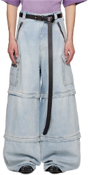 VETEMENTS Blue Paneled Jeans