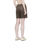 PLEATS PLEASE ISSEY MIYAKE Brown Loop Shorts