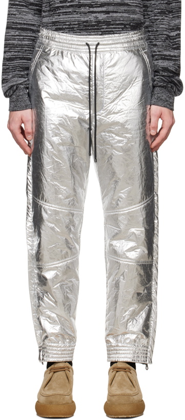 Photo: Dries Van Noten Silver Metallic Trousers