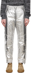 Dries Van Noten Silver Metallic Trousers