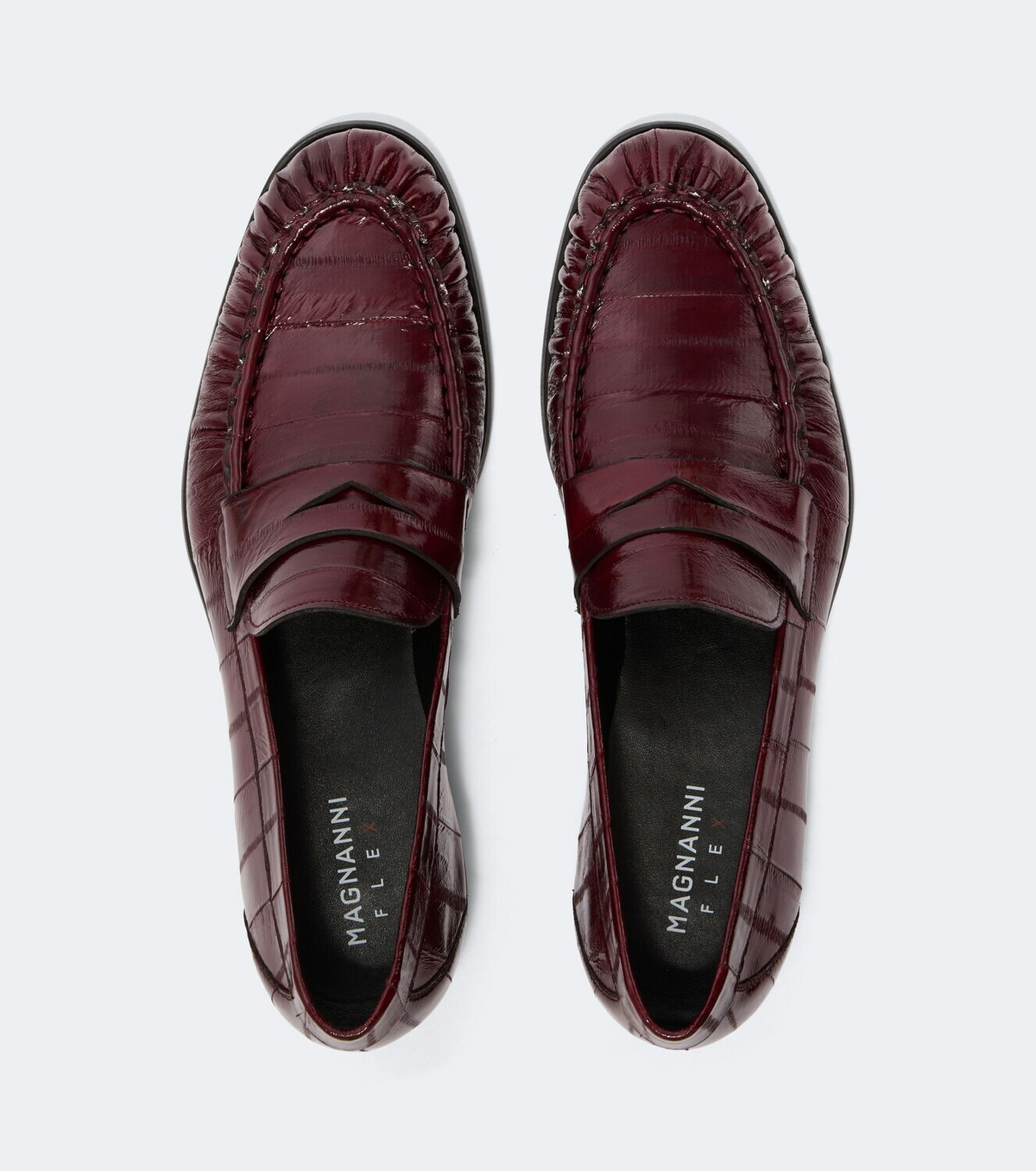 Magnanni Eel leather penny loafers