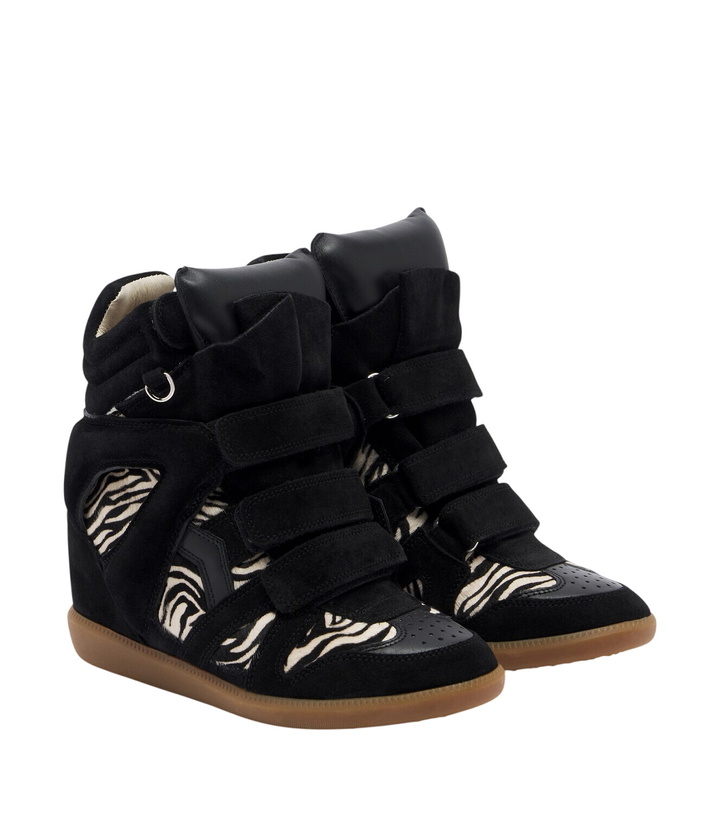 Photo: Isabel Marant Bekett calf hair and suede wedge sneakers