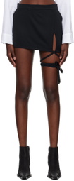 SRVC Black Strap Mini Skirt