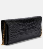 Balenciaga - Money croc-effect leather clutch