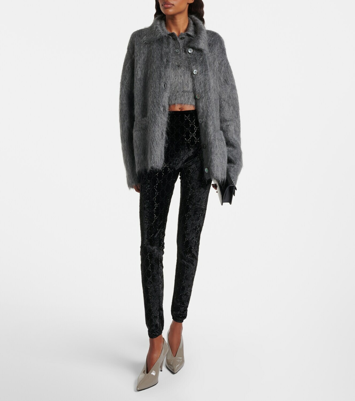 Gucci GG embellished chenille leggings