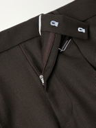 Officine Générale - Hugo Tapered Virgin Wool-Twill Suit Trousers - Brown