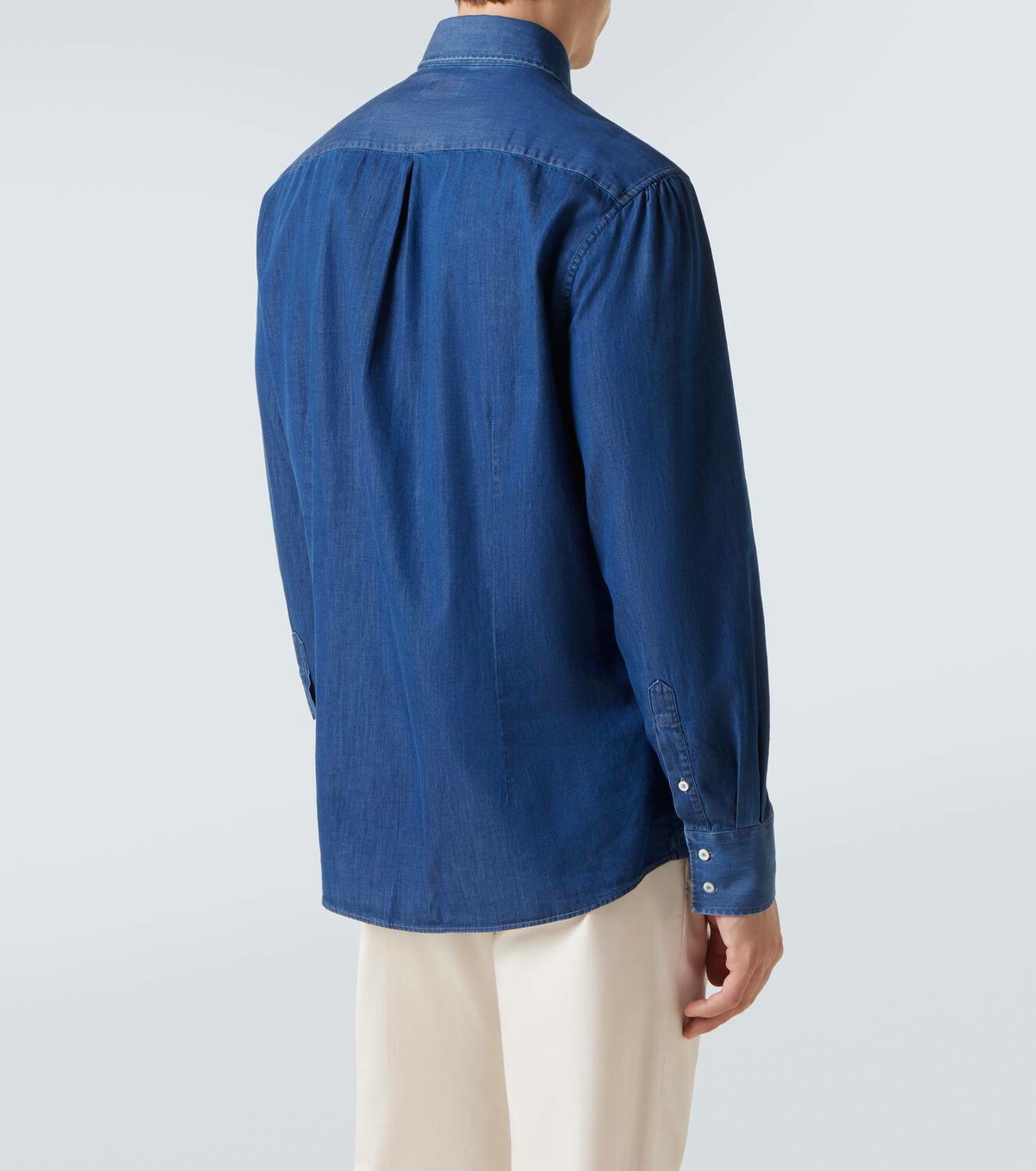Tシャツ・カットソー BRUNELLO CUCINELLI Denim shirt Lightweight denim shirt for Man in Dark Denim | Brunello