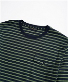 Brooks Brothers Men's Cotton Striped Long-Sleeve T-Shirt | Navy/Olive