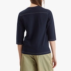 Beams Boy Women's 3/4 Sleeve Football T-Shirt in Navy 