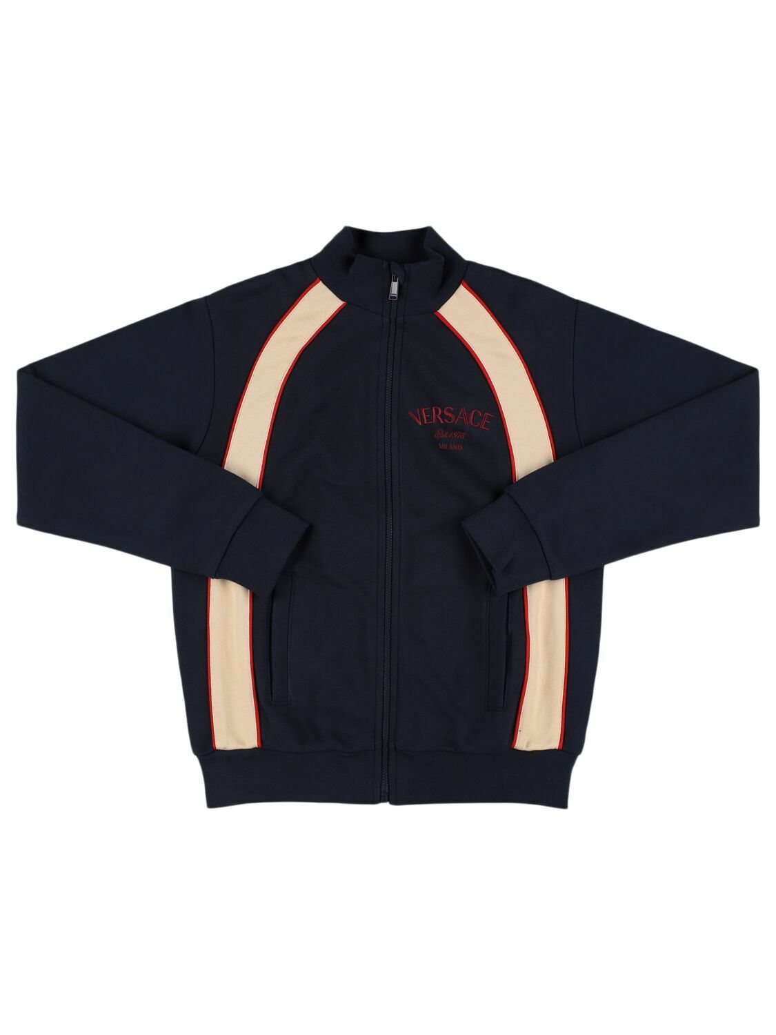 VERSACE Cotton Zip-up Sweatshirt Versace