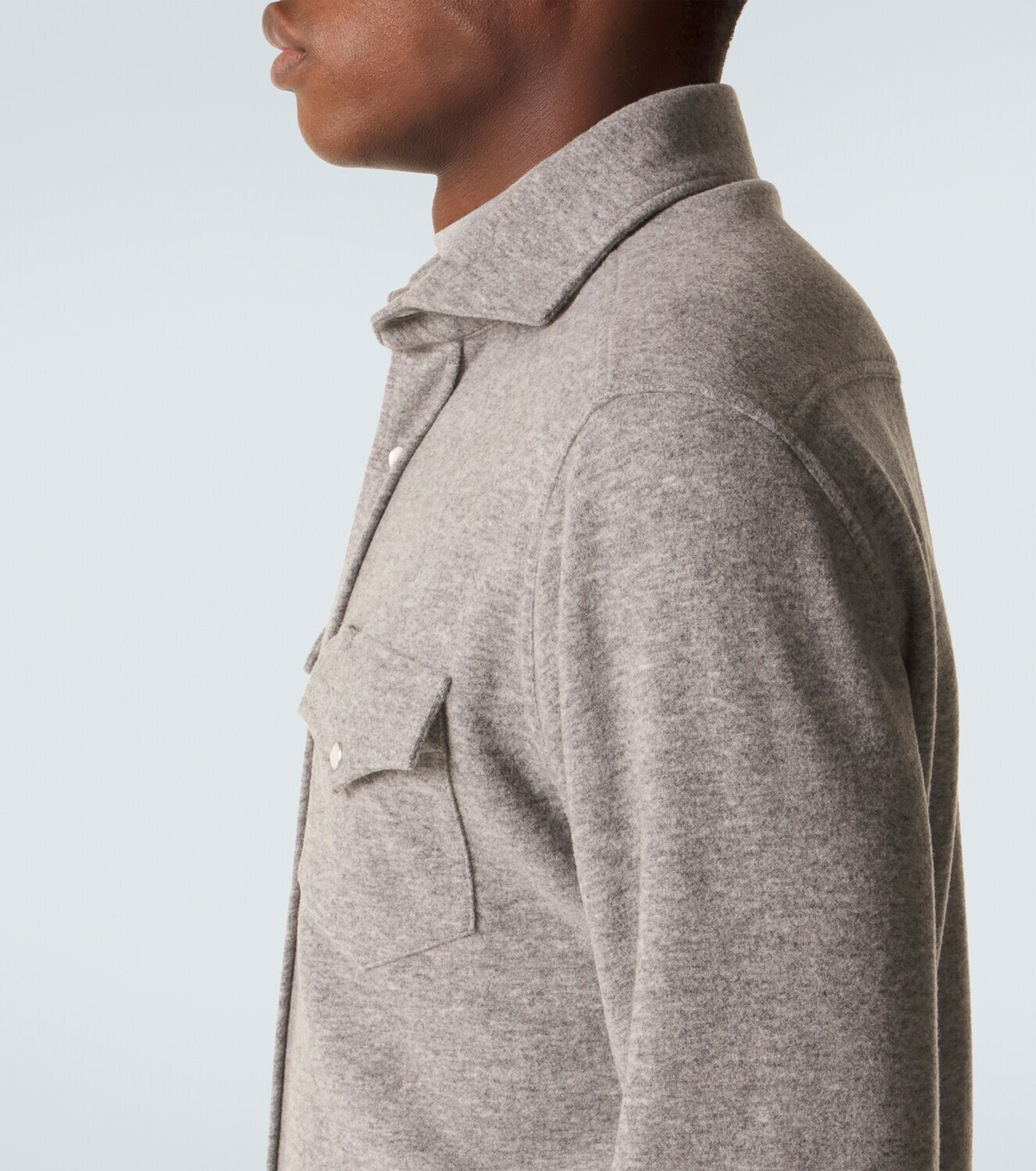 Brunello Cucinelli Cashmere and cotton-blend shirt