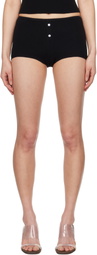 Frankies Bikinis Black Bradley Knit Booty Shorts