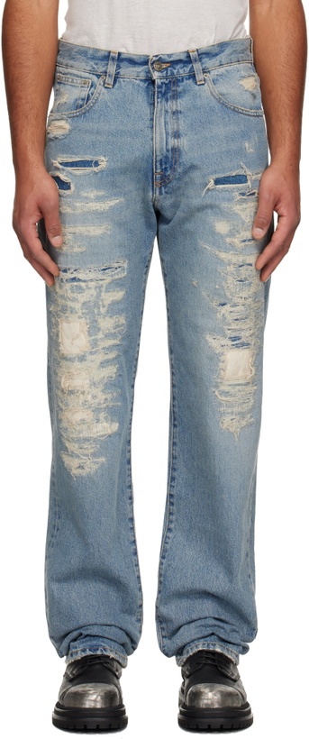 Photo: 424 Blue Collection Loose Fivepocket Jeans
