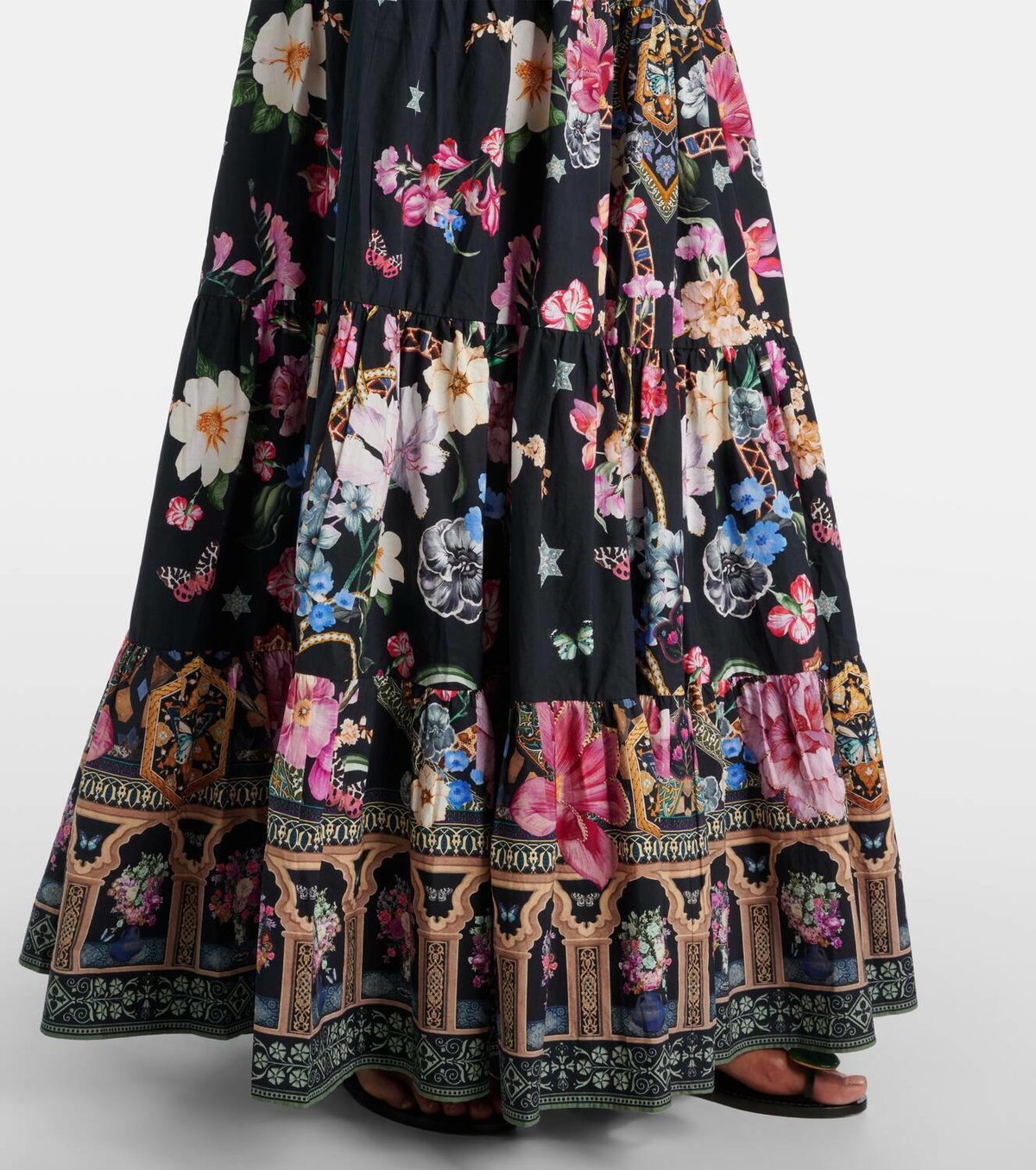 Camilla Crystal-embellished poplin maxi skirt