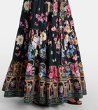 Camilla Crystal-embellished poplin maxi skirt