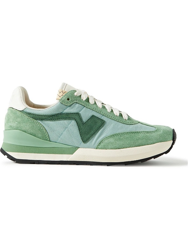 Photo: Visvim - FKT Runner Suede and Leather-Trimmed Nylon-Blend Sneakers - Green