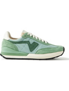 Visvim - FKT Runner Suede and Leather-Trimmed Nylon-Blend Sneakers - Green