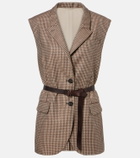 Brunello Cucinelli Houndstooth wool-blend vest