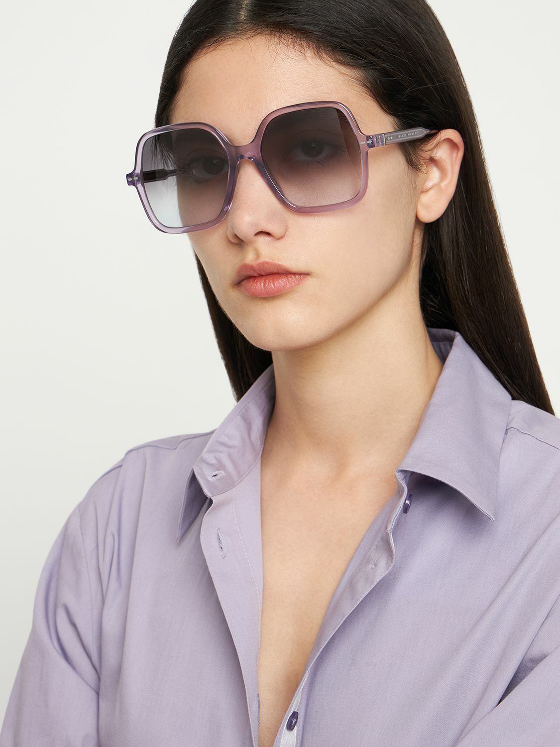 ISABEL MARANT - Oversize Squared Acetate Sunglasses Isabel  display picture 1