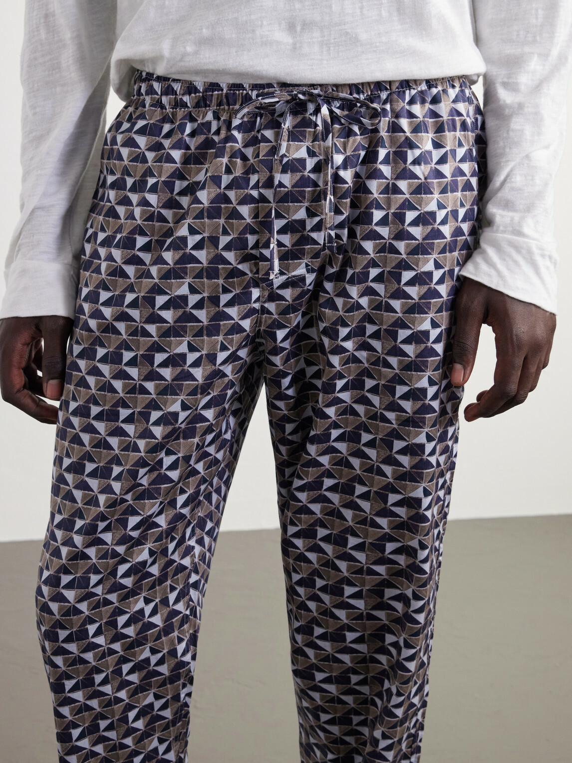 Zimmerli - Printed Cotton-Sateen Pyjama Trousers - Blue