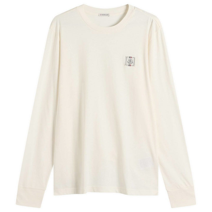 Photo: Moncler Men's Long Sleeve Cotton T-Shirt in White