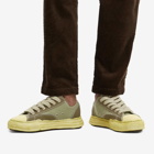 Maison MIHARA YASUHIRO Men's Peterson Low Spray-Dyed Original Sole Canvas Sneakers in Green