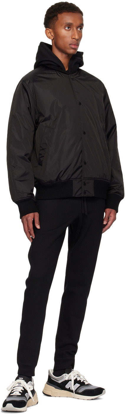 Reigning Champ Black ECONYL Satin Nylon Stadium Jacket
