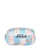 MC2 Saint Barth Light Blue Flower Quilted Soft Pouch