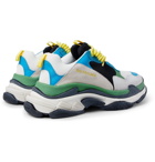 Balenciaga - Triple S Mesh, Leather and Suede Sneakers - Men - Multi